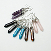 Fashion Natural & Synthetic Gemstone Dangle Earrings EJEW-G073-M-1