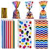 100Pcs 3 Styles Rectangle OPP Cellophane Candy Bags ABAG-WH20001-33-1