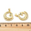 Brass Micro Pave Cubic Zirconia Pendants KK-Z098-01G-02-3