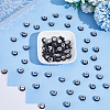 Handmade Polymer Clay Rhinestone European Large Hole Beads with Silver Color Plated Brass Cores FPDL-PA0001-02D-4
