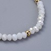 Electroplate Glass Braided Beads Bracelets BJEW-JB04320-2