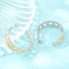 304 Stainless Steel Hollow Link Chain Stud Earrings for Women SA-CBA45D5-33GP-2