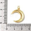 Moon Rack Plating Brass Micro Pave Cubic Zirconia Enamel Pendants KK-G504-06G-02-3