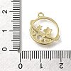 Rack Plating Brass Micro Pave Cubic Zirconia Pendants KK-M014-09G-3