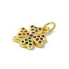 Real 18K Gold Plated Brass Pave Cubic Zirconia Pendants KK-M283-09E-02-2