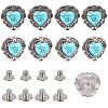 8 Bags Alloy Decorative Rivets BUTT-CP0001-21-1