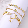 3Pcs 3 Styles Alloy Bracelet Set for Women WGAFCFA-05-3