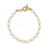 Natural Cultured Freshwater Pearl & Electroplate Non-magnetic Synthetic Hematite Beaded Bracelets for Women BJEW-JB14070-3