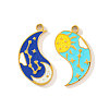 304 Stainless Steel Enamel Pendants STAS-OY003-25G-2