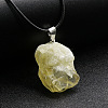 Natural Citrine Raw Rough Nuggets Pendant Necklace FS-WG50F2C-07-2