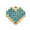 304 Stainless Steel Rhinestone Charms STAS-M092-06G-02-1