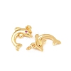 Brass Micro Pave Cubic Zirconia Charms KK-F927-13A-01G-2