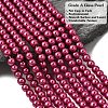 Eco-Friendly Dyed Glass Pearl Round Beads Strands HY-A008-6mm-RB058-3