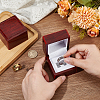 Square Wooden One Championship Ring Display Box CON-WH0095-71B-3