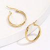 Stylish Stainless Steel Ripple Hoop Earrings RE3592-3