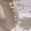 Elegant Natural Freshwater Pearl Beads Link Ring Bracelets KX0637-2