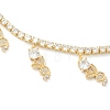 Brass Micro Pave Clear Cubic Zirconia Choker Necklaces NJEW-H308-02G-2