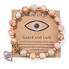 Natural Netstone Round Beads Stretch Bracelets FS-WG18FCB-18-1