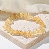 Chips Natural Citrine(Dyed & Heated) Beaded Stretch Bracelets BJEW-JB01826-08-1