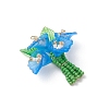 Glass Seed Beaded Pendants PALLOY-MZ01155-01-3