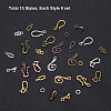 Tibetan Style Hook and Eye Clasps TIBE-PH0005-13-4