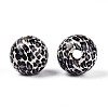 Printed Schima Wood Beads WOOD-N017-01B-2