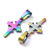 Ion Plating(IP) 304 Stainless Steel Pendants STAS-P253-06MC-2