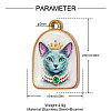 Printed 304 Stainless Steel with Enamel Pendants SA-OY002-64G-2
