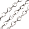 304 Stainless Steel Heart Link Chains CHS-S012-18P-1