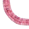 Faceted Rondelle Natural Red Tourmaline Bead Strands G-F289-45-8