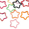 10Pcs 2 Styles Spray Painted Alloy Spring Gate Rings FIND-TA0009-83-3