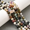 Natural Quartz Crystal & Rhodochrosite & Rose Quartz & Amethyst & Strawberry Quartz & Tourmalinated Quartz/Black Rutilated Quartz Beads Strands G-B143-A01-6mm-1