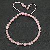 Adjustable Natural Rose Quartz Braided Beaded Bracelets for Women LG9619-5-1