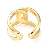 Brass Knot Open Cuff Rings for Women RJEW-D016-09G-3