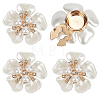 2 Pairs Alloy Rhinestone Cufflinks BUTT-CY0001-40-1