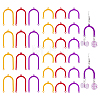 CHGCRAFT 48Pcs 6 Style Transparent Acrylic Chandelier Component Links TACR-CA0001-15-1