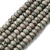 Natural Green Wood Lace Stone Wooden Jasper Beads Strands G-A280-A29-02-2