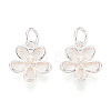 925 Sterling Silver Flower Charms STER-T009-06S-3