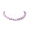 Macaron Color Faceted Acrylic Round Beaded Necklaces NJEW-JN04192-4