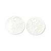 Natural Capiz Shell Charms X-BSHE-G029-15-2
