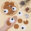 40Pcs 3 Styles Chocolate Cookies Polyester Embroidered Cloth Patch PATC-OC0001-05-3
