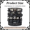 6Pcs 6 Styles PU Imitation Leather Braided Bracelets BJEW-CL0001-52-2