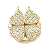 Saint Patrick's Day Brass Micro Pave Clear Cubic Zirconia Deployable Pendants KK-A293-27A-G-1