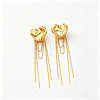 Brass Stud Earrings for Women WG5853B-01-2