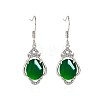 Half Round Imitation Jade Dangle Earrings for Girl Women EJEW-BB46316-A-5