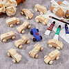 SUPERFINDINGS 2 Sets 2 Style Unfinished Blank Wood Cars DIY-FH0006-32-4