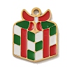 Christmas Theme 304 Stainless Steel Enamel Charms STAS-Z093-02D-1