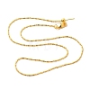 1mm Rack Plating Brass Column Link Chain Adjustable Slider Necklaces for Women Men MAK-L044-54G-1