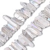 Spray Painted Electroplate Natural Quartz Crystal Points Beads Strands G-Q610-02J-1
