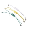 3Pcs Constellations Adjustable Nylon Cord Braided Bead Bracelets for Women Men BJEW-JB11325-02-5